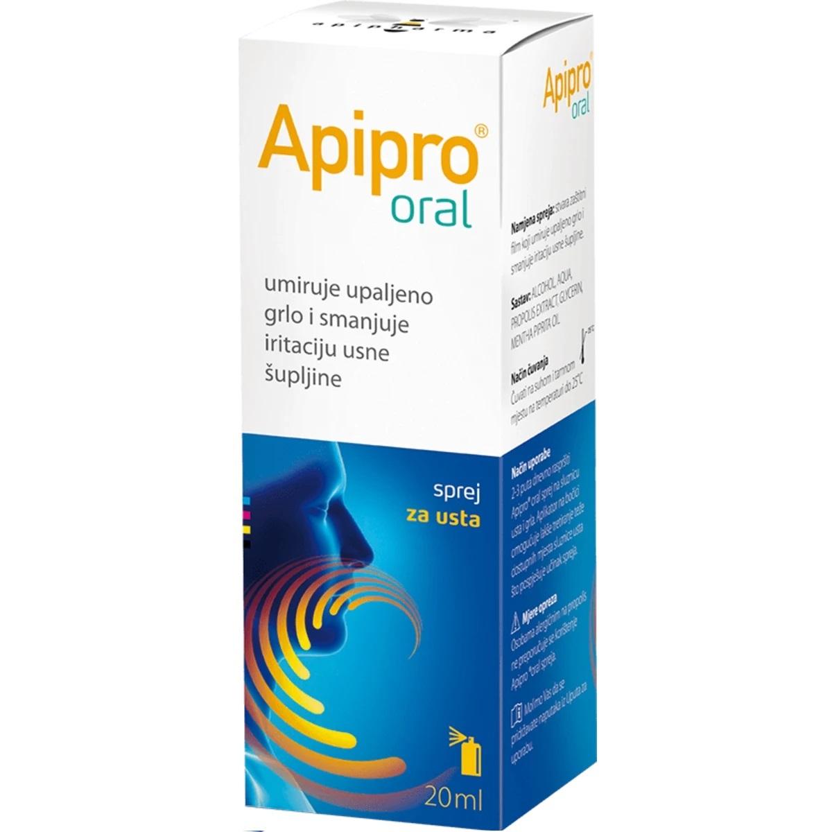 APIPRO SPREJ ZA GRLO 20ML