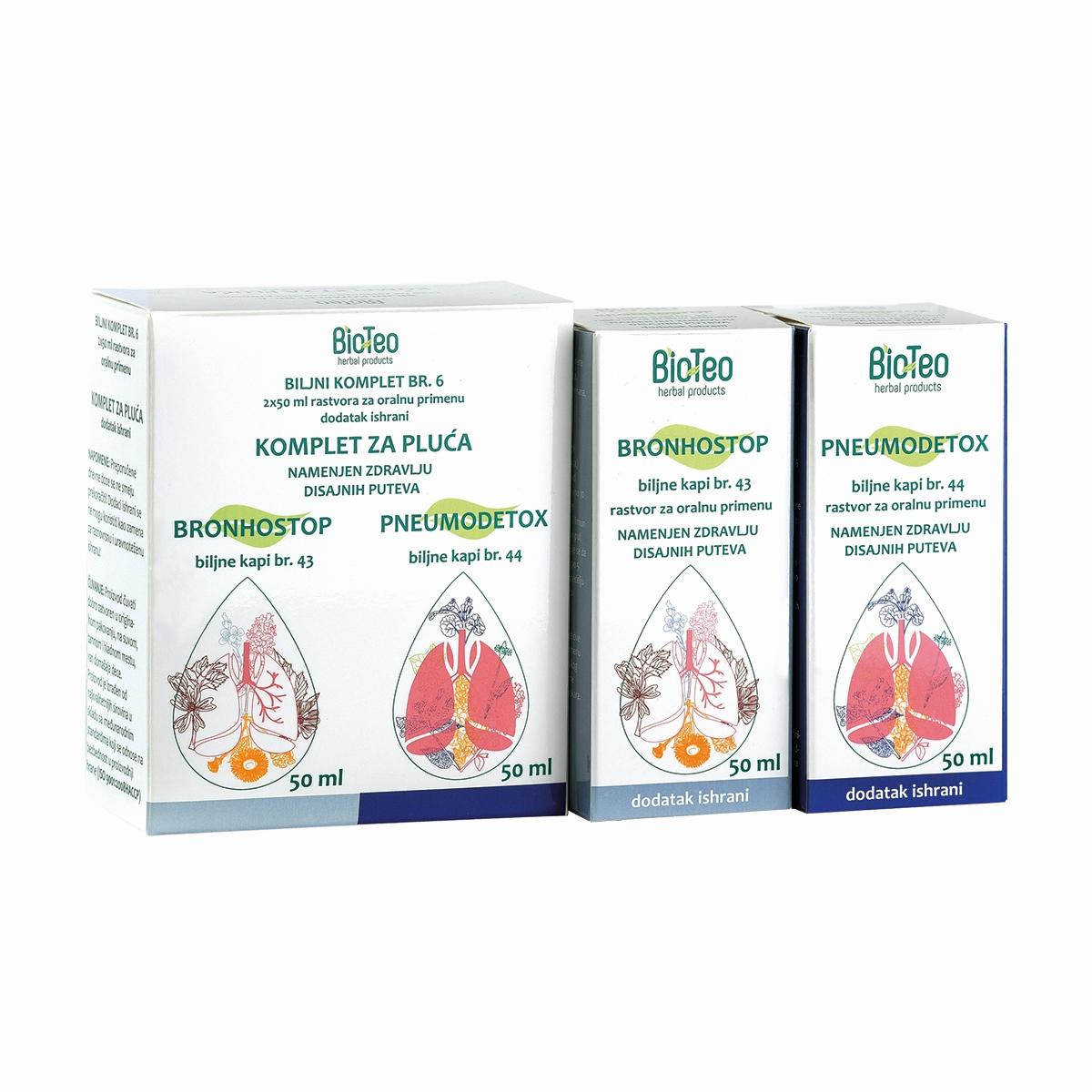 BILJNI KOMPLET BR. 6 ZA PLUĆA I DISAJNE ORGANE, ČISTI PLUĆA I BRONHIJE