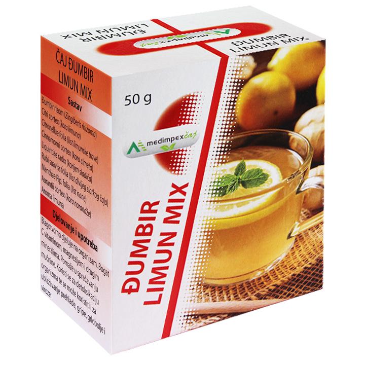 ČAJ ĐUMBIR SA LIMUNOM MIX 50G MEDIMPEX