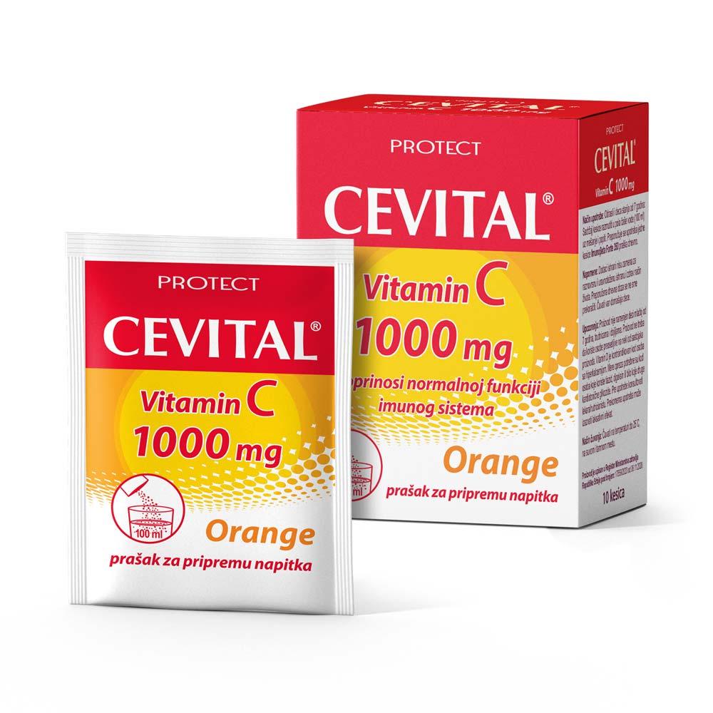 CEVITAL VITAMIN C 1000MG PRACAK ZA PERORALNU PRIMJENU 10X4G Pharmanova