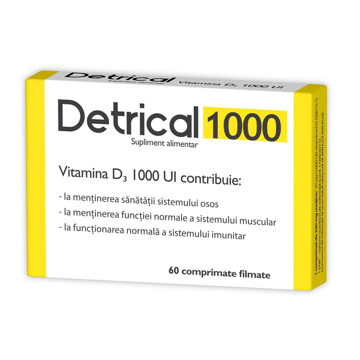 DETRICAL 1000 IU 60 TABLETA