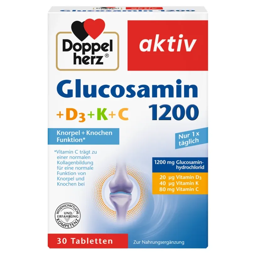 DOPPEL HERZ GLUCOSAMIN 1200 D3 K C TABLETE A30 Pharmanova