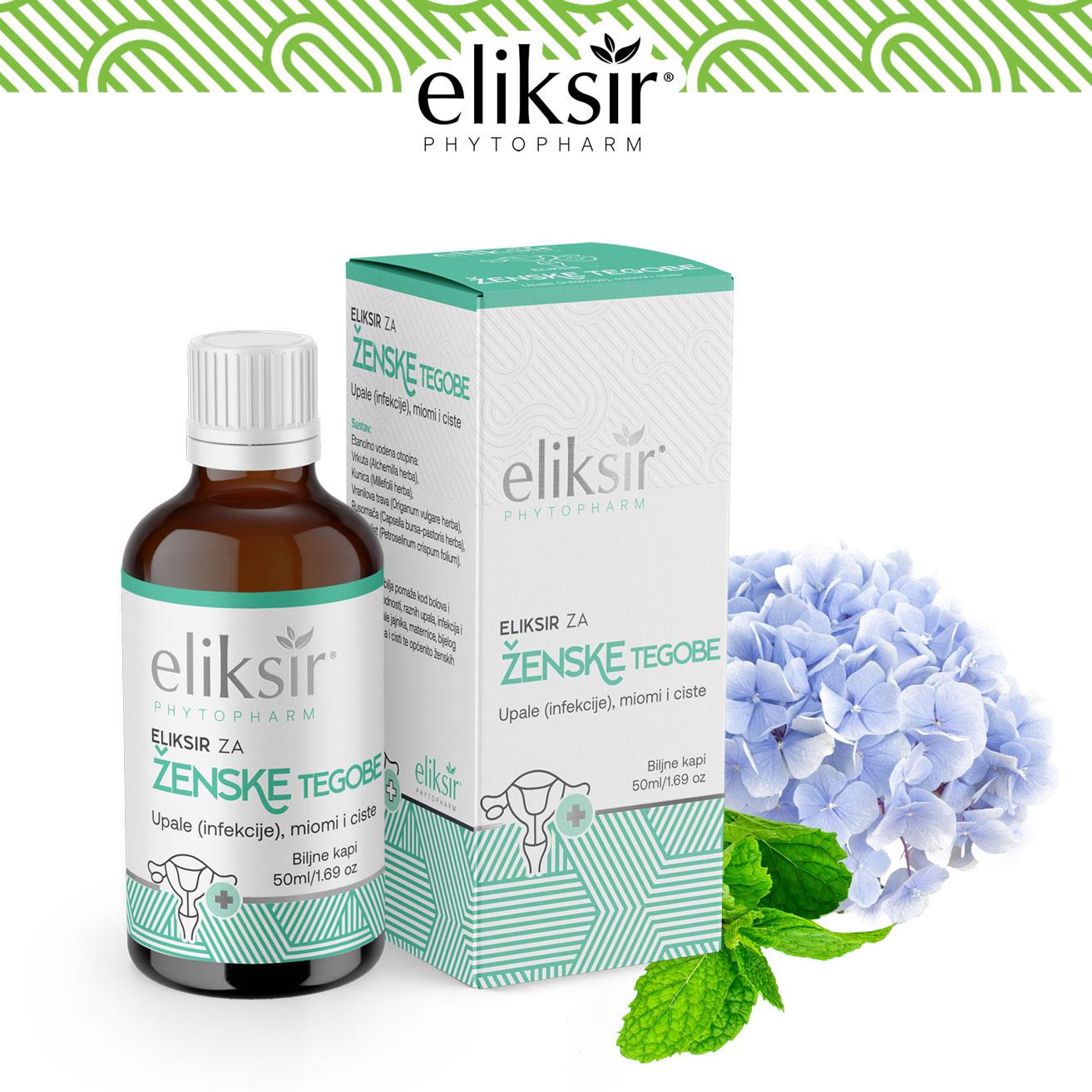 ELIKSIR ZA ZENSKE TEGOBE 50ML Pharmanova