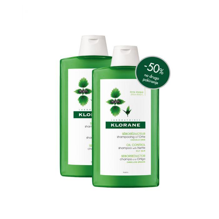KLORANE DUO KOPRIVA ŠAMPON 2X400ML