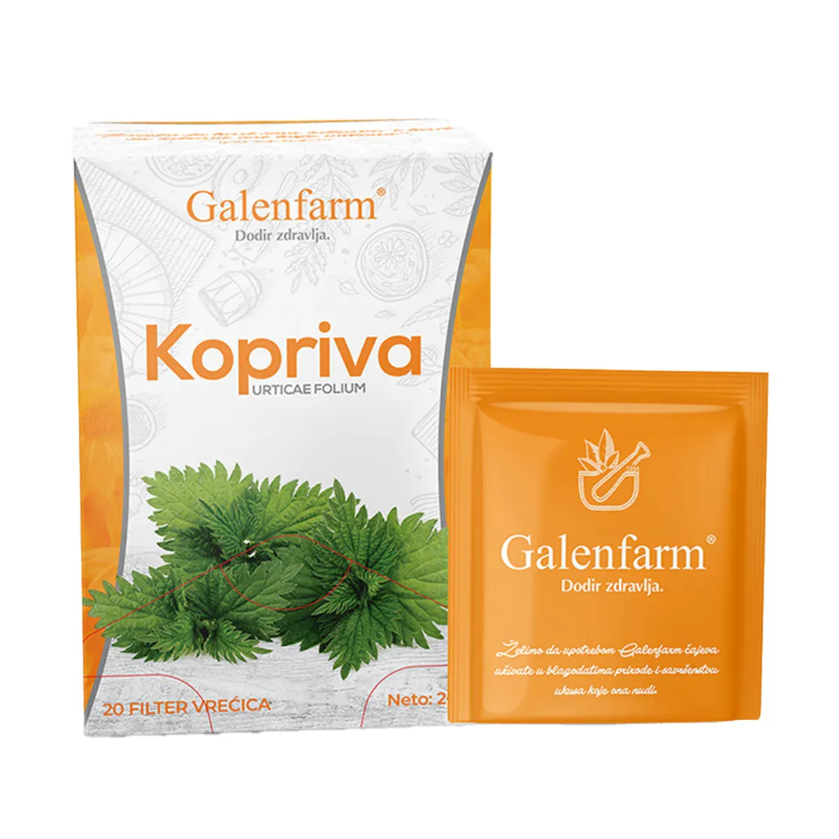 KOPRIVA ČAJ FILTER A20 GALENFARM