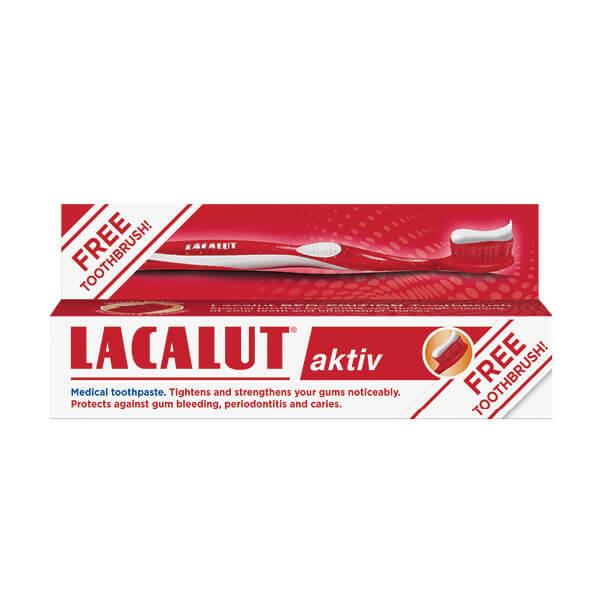 LACALUT AKTIV PASTA 75 ML GRATIS CETKICA Pharmanova