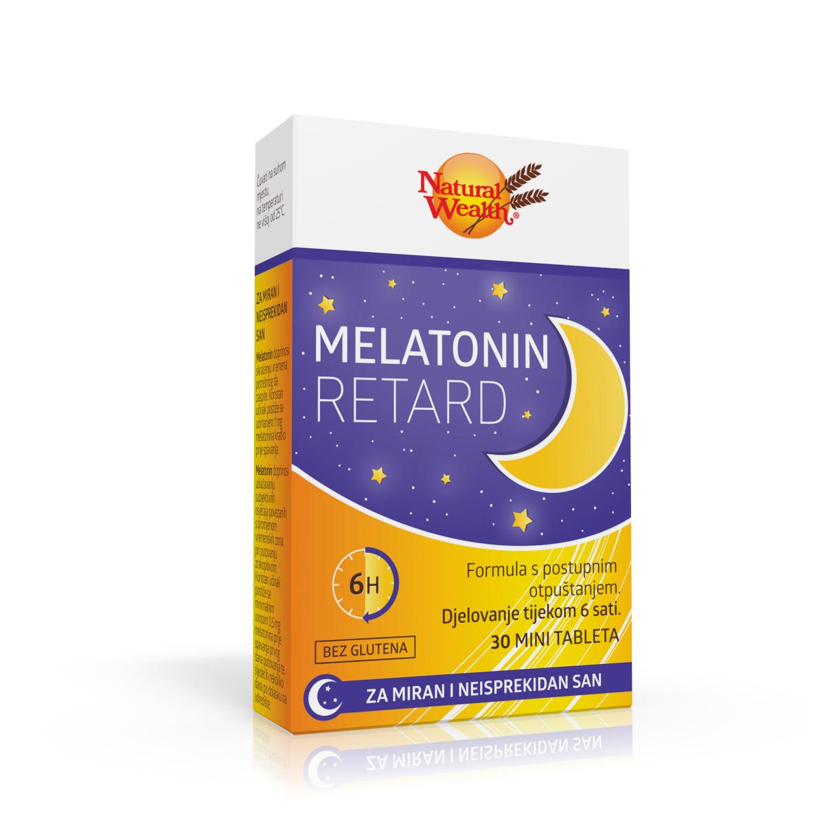 NATURAL WEALTH MELATONIN RETARD TBL 30X1MG