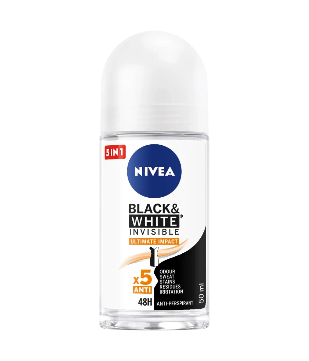 NIVEA B&W INVISIBLE ULTIMATE IMPACT ROLL-ON ANTIPERSPIRANT 50ML