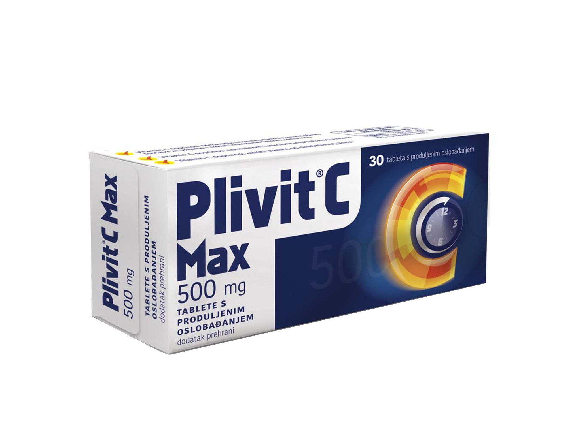 PLIVIT C MAX TBL 30X500MG