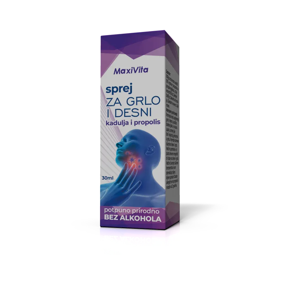 PROPOLIS I KADULJA SPREJ BEZ ALKOHOLA 30ML MAXIVITA