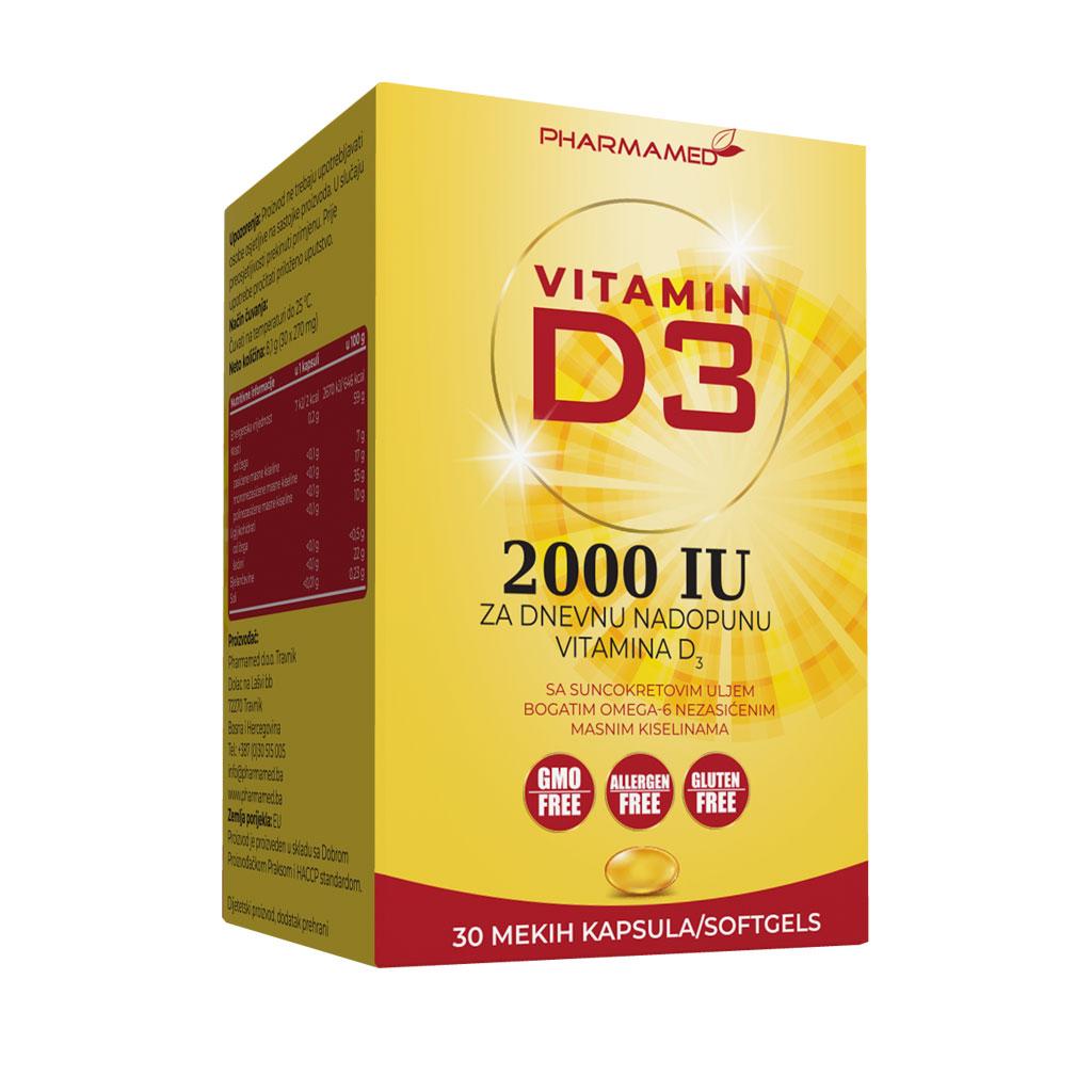 VITAMIN D3 2000 A 30 CPS PHARMAMED Pharmanova