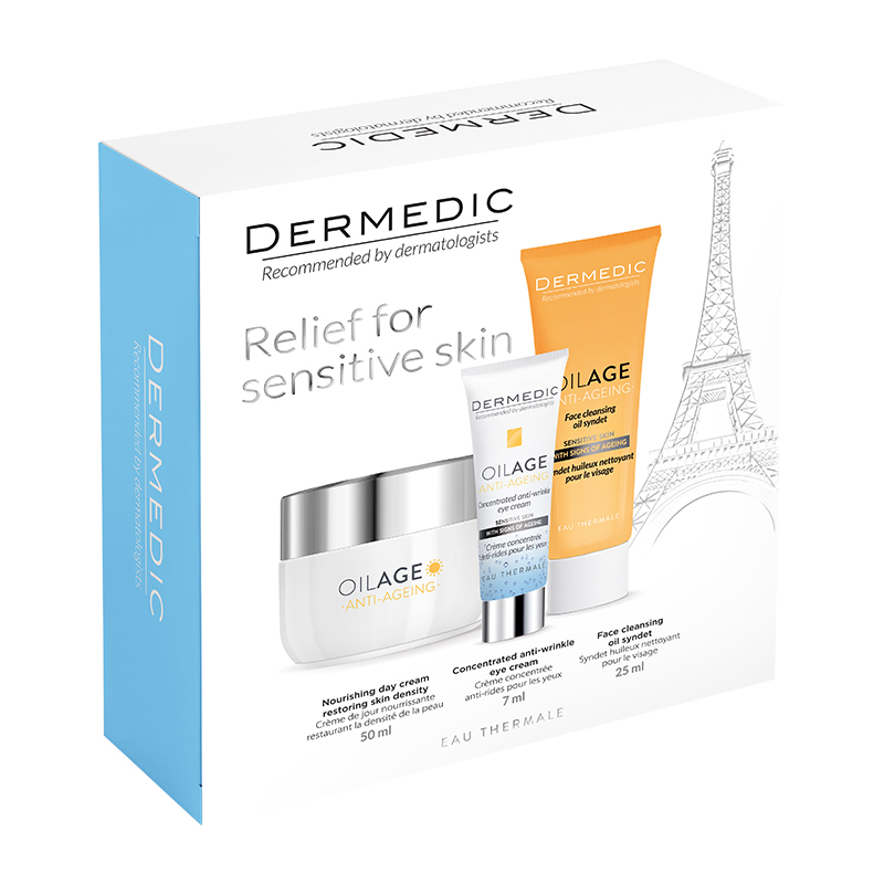 DERMEDIC OILAGE SET (DNEVNA KREMA 50ML + SINDET 25ML + ANTIRID 7ML)