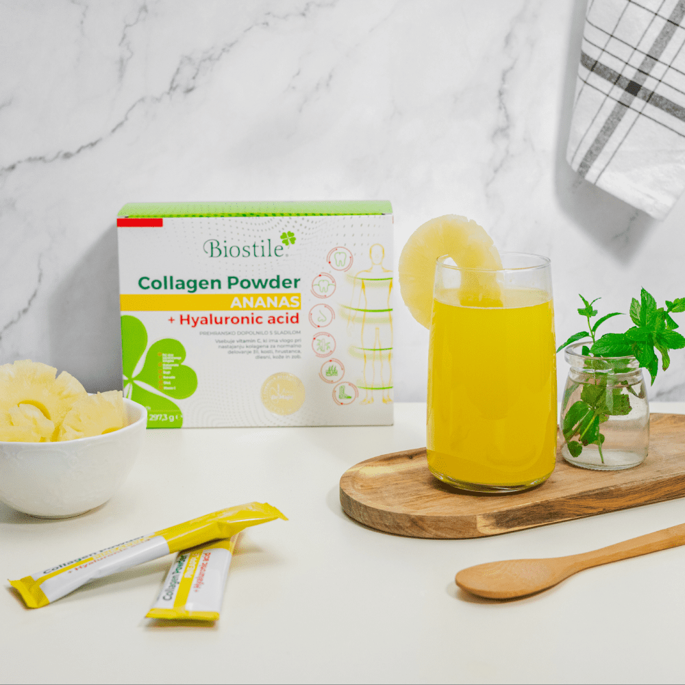 BIOSTILE COLLAGEN POWDER ANANAS+HYALU.ACID PLV A30